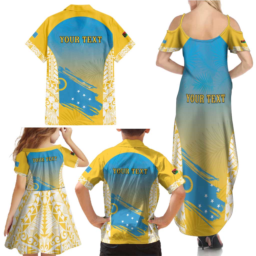 Personalised Vanuatu Sanma Day Family Matching Summer Maxi Dress and Hawaiian Shirt Special Style - Polynesian Pride