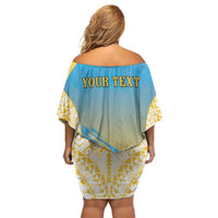 Personalised Vanuatu Sanma Day Off Shoulder Short Dress Special Style - Polynesian Pride
