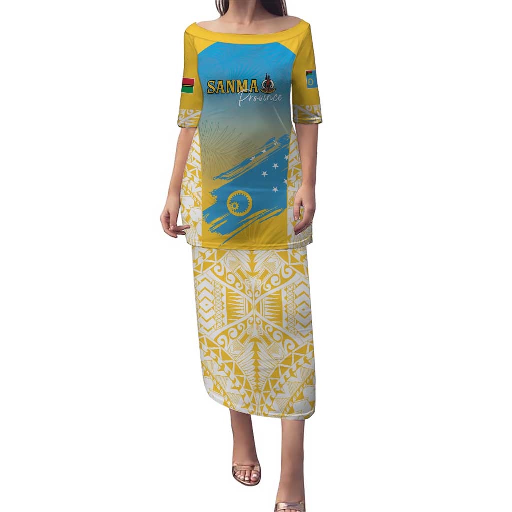 Personalised Vanuatu Sanma Day Puletasi Special Style - Polynesian Pride