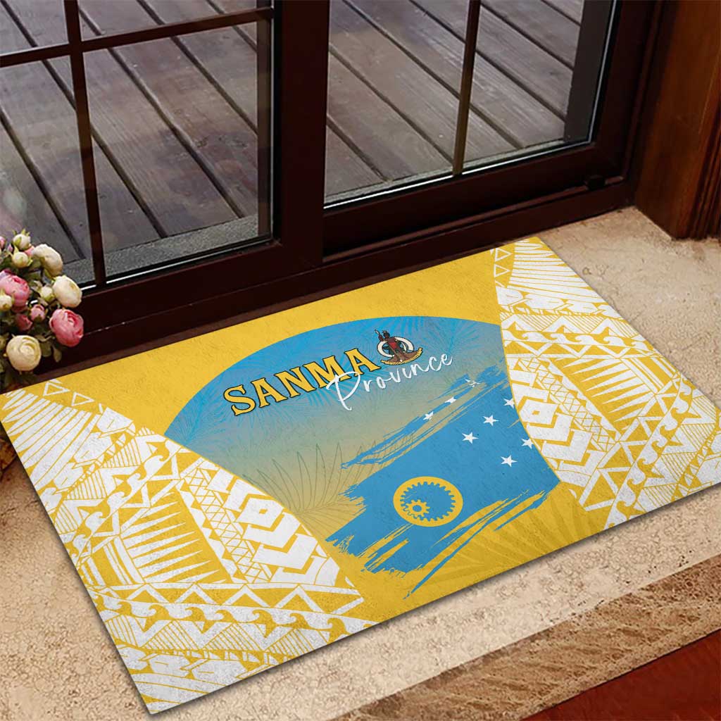 Vanuatu Sanma Day Rubber Doormat Special Style LT05 - Polynesian Pride