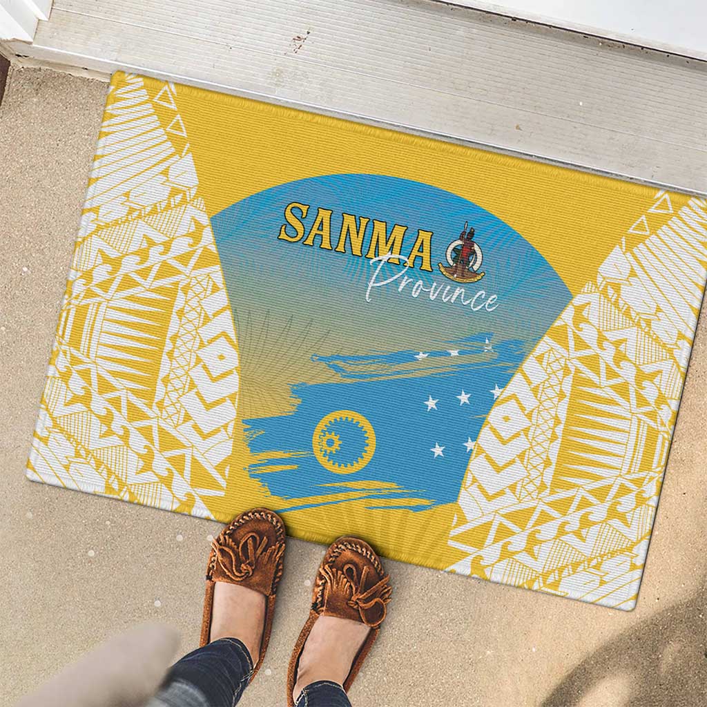Vanuatu Sanma Day Rubber Doormat Special Style LT05 - Polynesian Pride