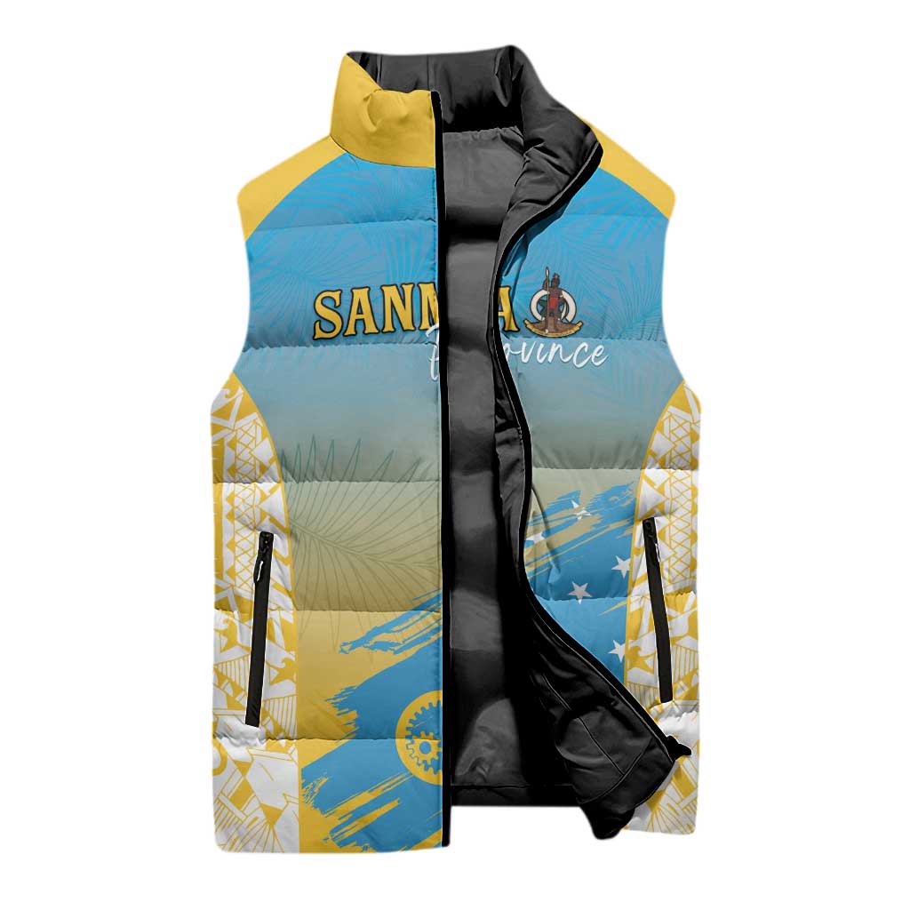 Personalised Vanuatu Sanma Day Sleeveless Puffer Jacket Special Style LT05 - Polynesian Pride