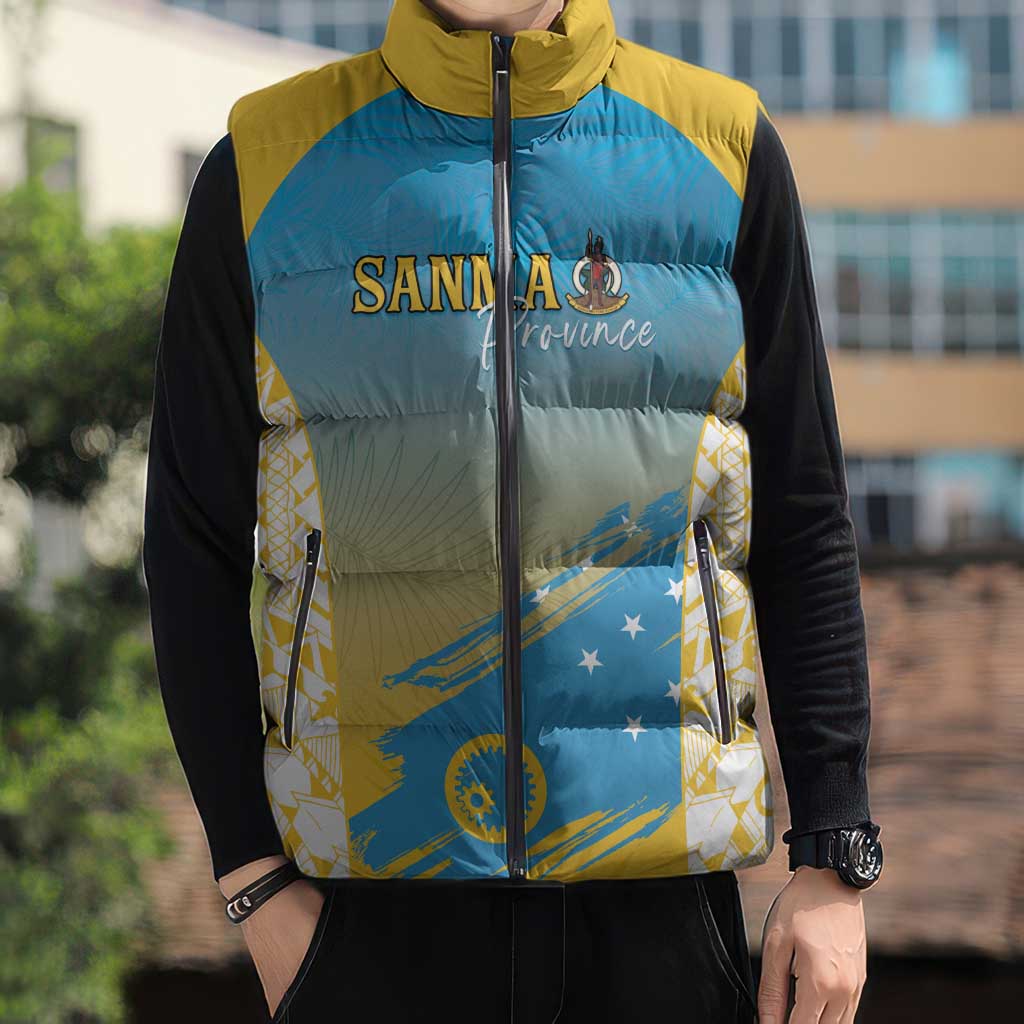 Personalised Vanuatu Sanma Day Sleeveless Puffer Jacket Special Style LT05 - Polynesian Pride