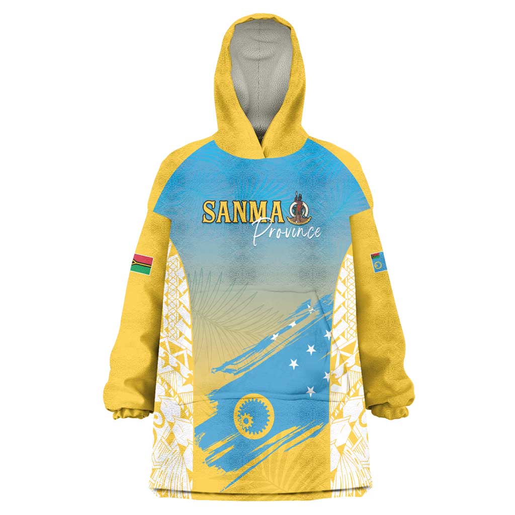 Personalised Vanuatu Sanma Day Wearable Blanket Hoodie Special Style - Polynesian Pride