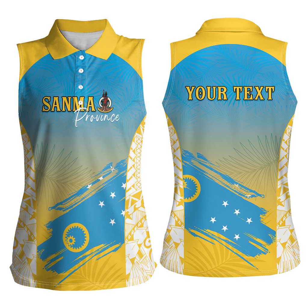 Personalised Vanuatu Sanma Day Women Sleeveless Polo Shirt Special Style LT05 - Polynesian Pride