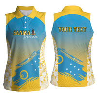 Personalised Vanuatu Sanma Day Women Sleeveless Polo Shirt Special Style LT05 - Polynesian Pride