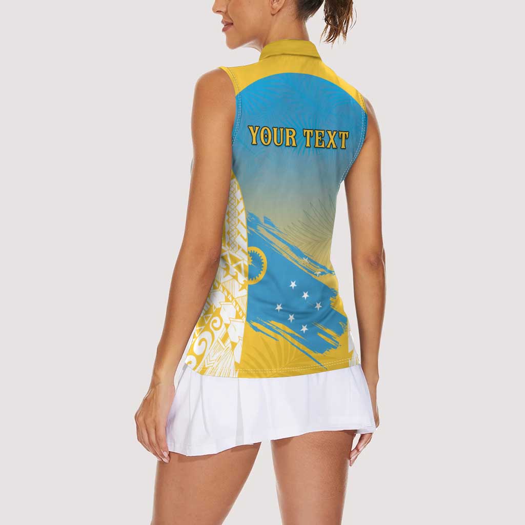 Personalised Vanuatu Sanma Day Women Sleeveless Polo Shirt Special Style LT05 - Polynesian Pride