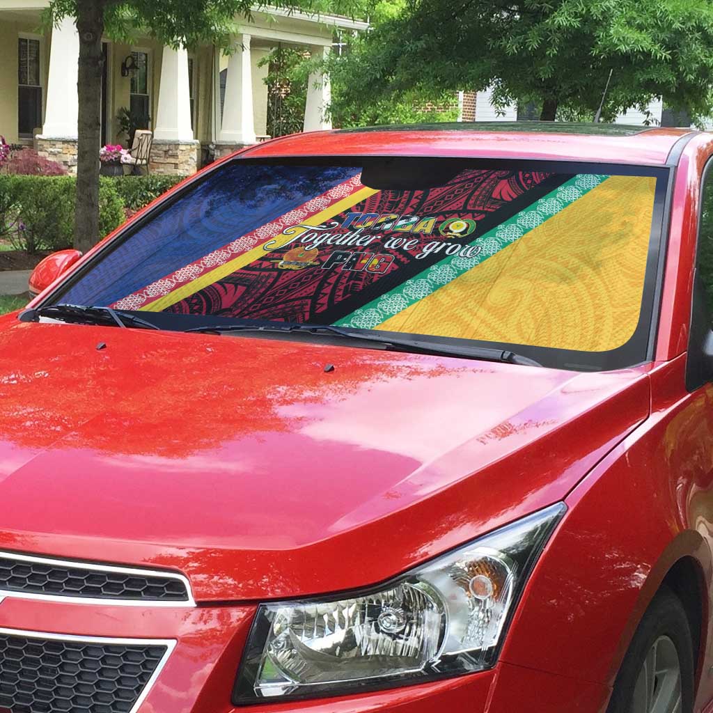 Love Torba PNG Day Auto Sun Shade Together We Grow - Polynesian Pride