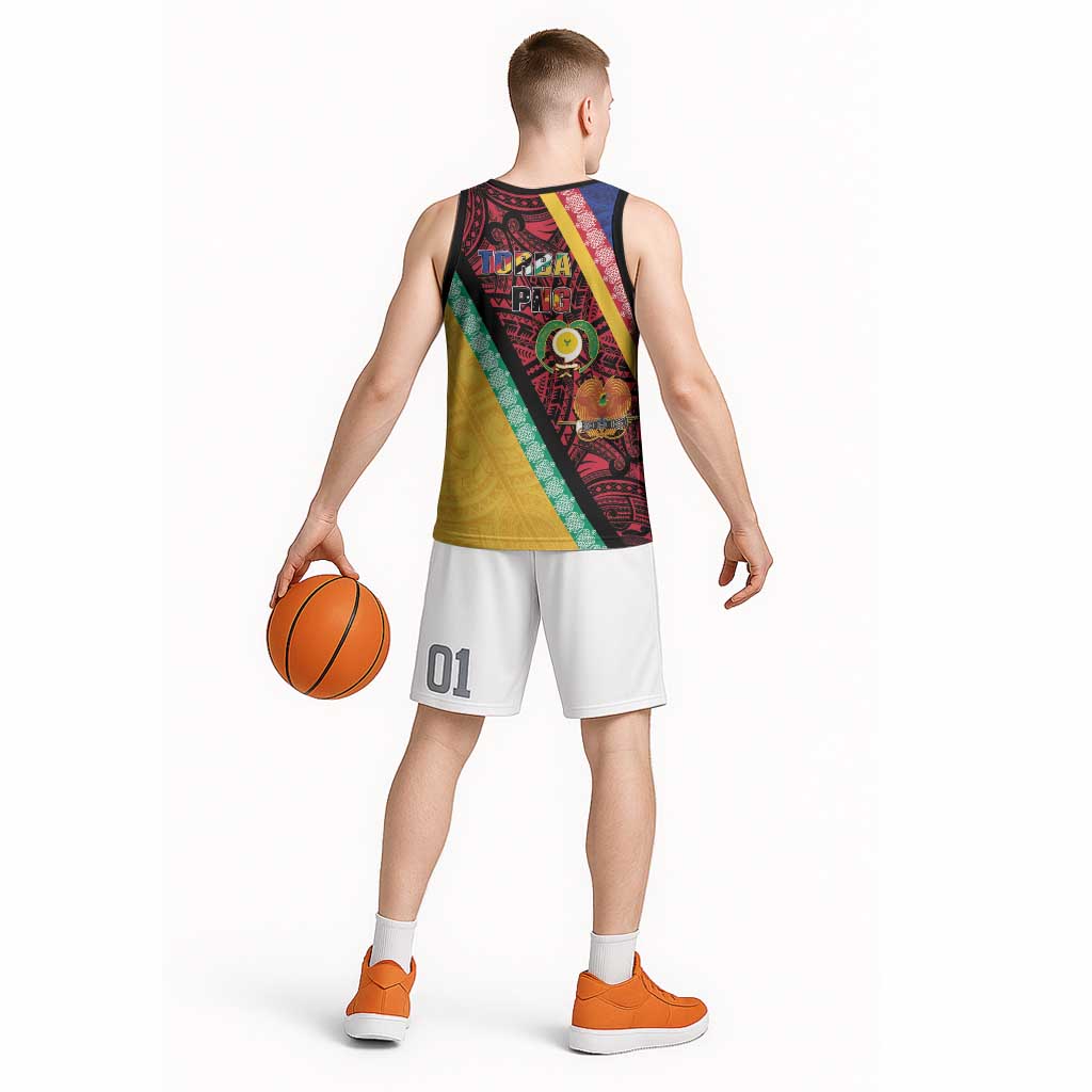 Love Torba PNG Day Basketball Jersey Together We Grow - Polynesian Pride
