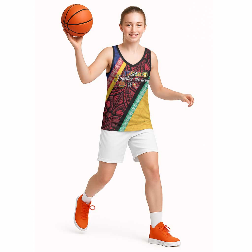 Love Torba PNG Day Basketball Jersey Together We Grow - Polynesian Pride