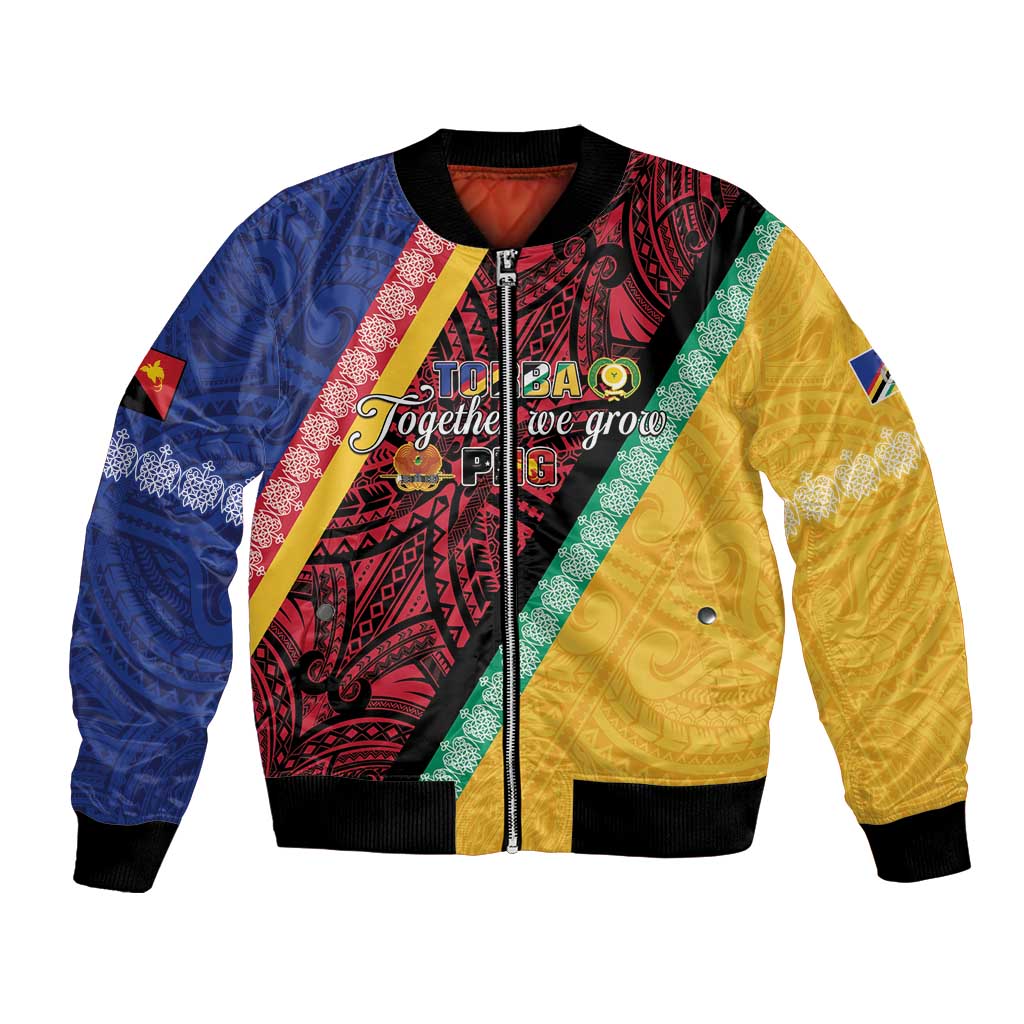 Love Torba PNG Day Bomber Jacket Together We Grow - Polynesian Pride