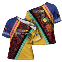 Love Torba PNG Day Cross Shoulder Shirt Together We Grow - Polynesian Pride