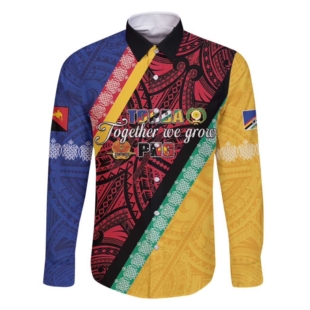 Love Torba PNG Day Family Matching Short Sleeve Bodycon Dress and Hawaiian Shirt Together We Grow - Polynesian Pride