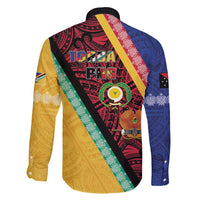 Love Torba PNG Day Family Matching Short Sleeve Bodycon Dress and Hawaiian Shirt Together We Grow - Polynesian Pride