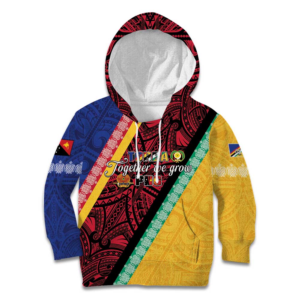 Love Torba PNG Day Kid Hoodie Together We Grow - Polynesian Pride