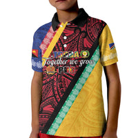Love Torba PNG Day Kid Polo Shirt Together We Grow - Polynesian Pride
