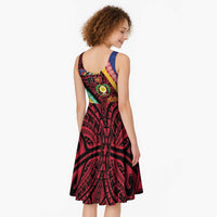 Love Torba PNG Day Midi Dress Together We Grow - Polynesian Pride