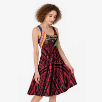 Love Torba PNG Day Midi Dress Together We Grow - Polynesian Pride