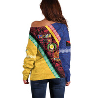 Love Torba PNG Day Off Shoulder Sweater Together We Grow - Polynesian Pride