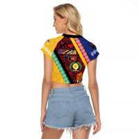 Love Torba PNG Day Raglan Cropped T Shirt Together We Grow - Polynesian Pride