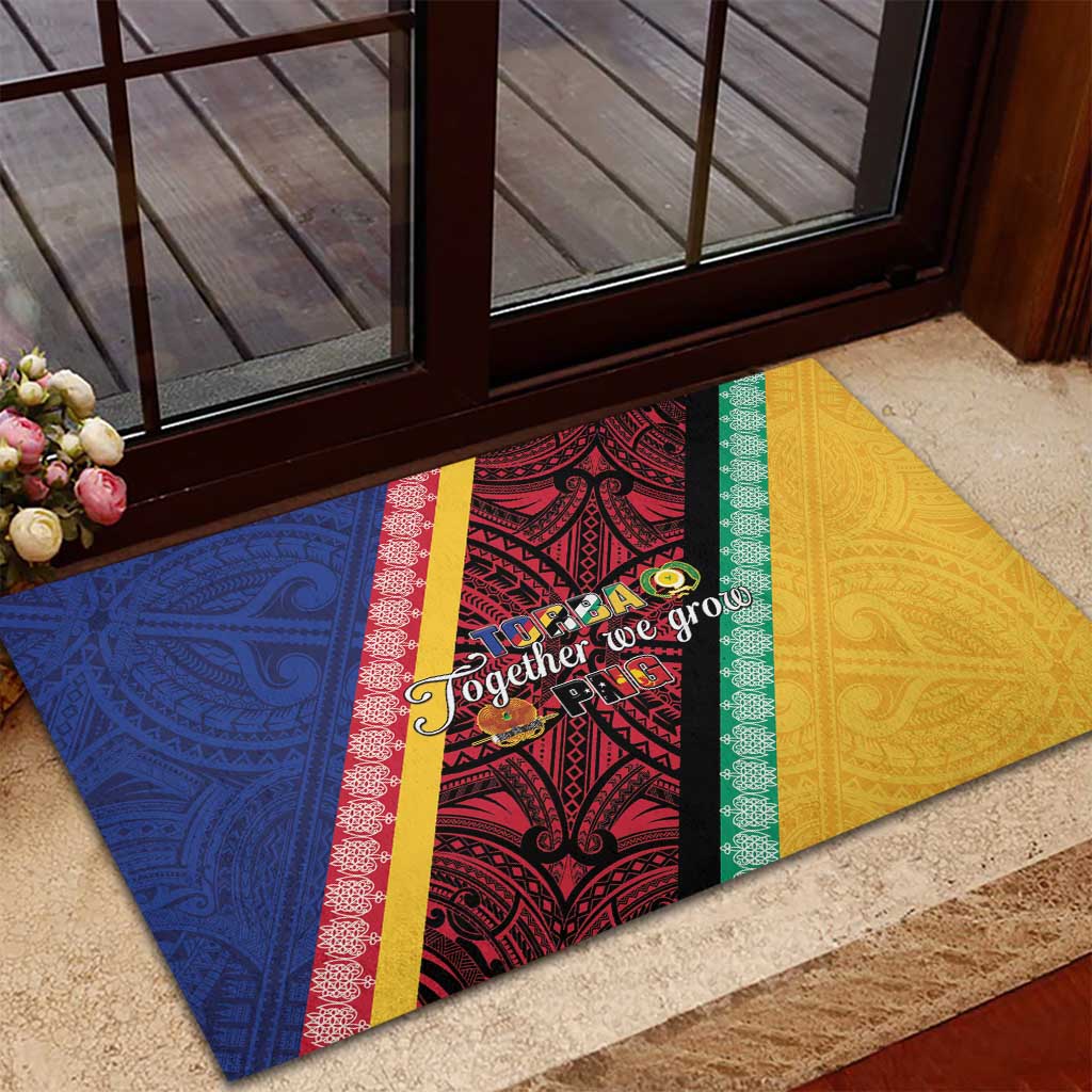 Love Torba PNG Day Rubber Doormat Together We Grow - Polynesian Pride