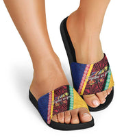 Love Torba PNG Day Slide Sandals Together We Grow - Polynesian Pride