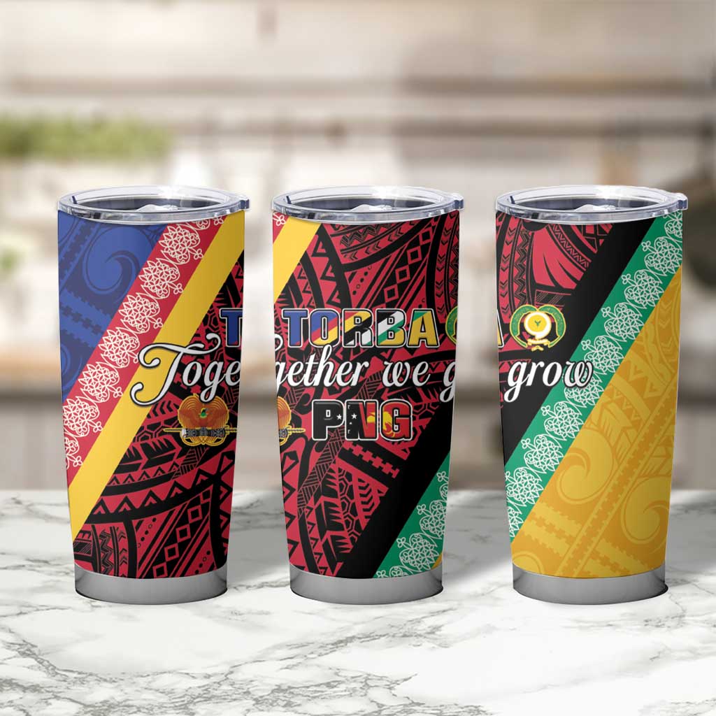 Love Torba PNG Day Tumbler Cup Together We Grow - Polynesian Pride