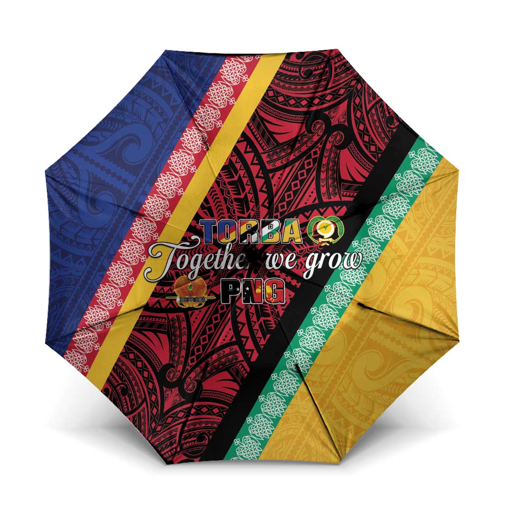 Love Torba PNG Day Umbrella Together We Grow - Polynesian Pride