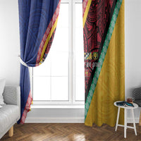 Love Torba PNG Day Window Curtain Together We Grow - Polynesian Pride