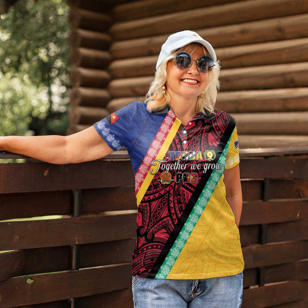 Love Torba PNG Day Women Polo Shirt Together We Grow - Polynesian Pride