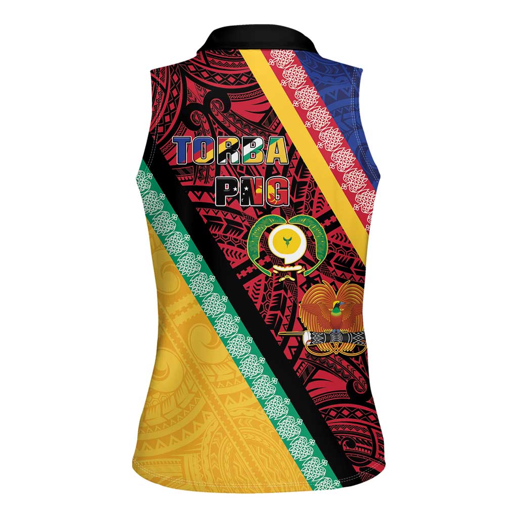 Love Torba PNG Day Women Sleeveless Polo Shirt Together We Grow - Polynesian Pride