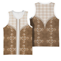 Beige Hawaii Paniolo Quilt Motif Basketball Jersey LT05 - Polynesian Pride