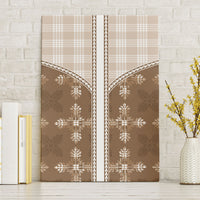 Beige Hawaii Paniolo Quilt Motif Canvas Wall Art LT05 Without Frame Beige - Polynesian Pride