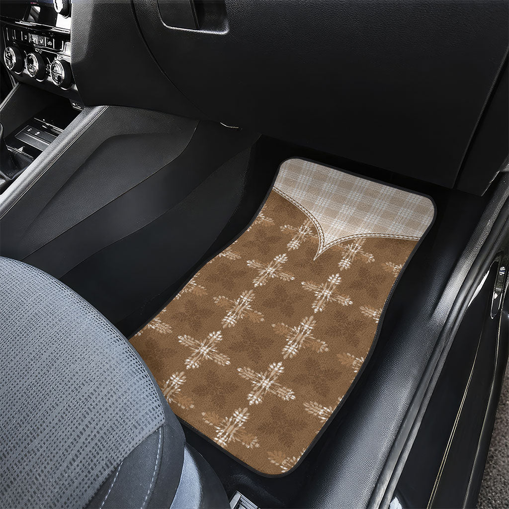 Beige Hawaii Paniolo Quilt Motif Car Mats LT05 - Polynesian Pride