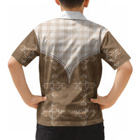 Beige Hawaii Paniolo Quilt Motif Hawaiian Shirt LT05 - Polynesian Pride