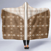 Beige Hawaii Paniolo Quilt Motif Hooded Blanket LT05 One Size Beige - Polynesian Pride