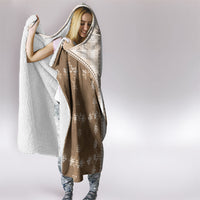 Beige Hawaii Paniolo Quilt Motif Hooded Blanket LT05 - Polynesian Pride