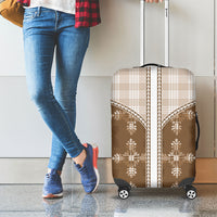 Beige Hawaii Paniolo Quilt Motif Luggage Cover LT05 - Polynesian Pride