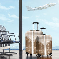 Beige Hawaii Paniolo Quilt Motif Luggage Cover LT05 - Polynesian Pride