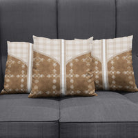 Beige Hawaii Paniolo Quilt Motif Pillow Cover LT05 - Polynesian Pride