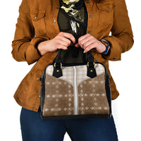 Beige Hawaii Paniolo Quilt Motif Shoulder Handbag LT05 - Polynesian Pride