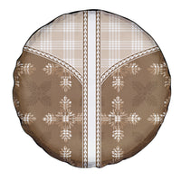 Beige Hawaii Paniolo Quilt Motif Spare Tire Cover LT05 - Polynesian Pride