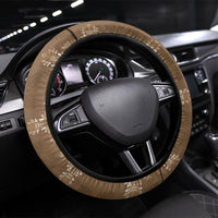 Beige Hawaii Paniolo Quilt Motif Steering Wheel Cover LT05 Universal Fit Beige - Polynesian Pride