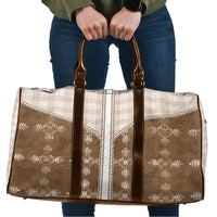 Beige Hawaii Paniolo Quilt Motif Travel Bag LT05 Beige - Polynesian Pride