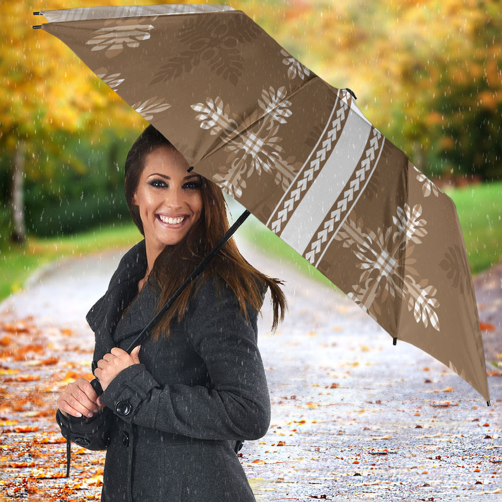 Beige Hawaii Paniolo Quilt Motif Umbrella LT05 - Polynesian Pride
