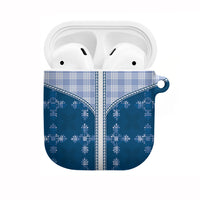 Blue Hawaii Paniolo Quilt Motif AirPods Case LT05 Blue - Polynesian Pride