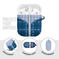 Blue Hawaii Paniolo Quilt Motif AirPods Case LT05 - Polynesian Pride