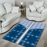 Blue Hawaii Paniolo Quilt Motif Area Rug LT05 - Polynesian Pride