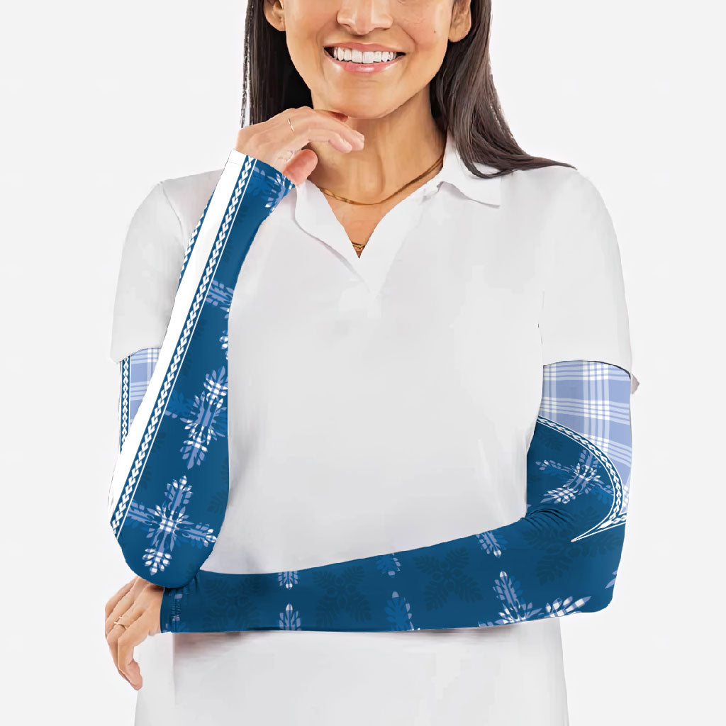 Blue Hawaii Paniolo Quilt Motif Arm Sleeves LT05 - Polynesian Pride