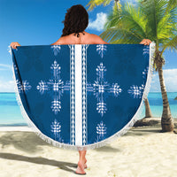 Blue Hawaii Paniolo Quilt Motif Beach Blanket LT05 - Polynesian Pride